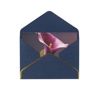 STVYUKL Carte de vœux avec enveloppes bleues, carte « Thinking of You » - Violet Calla Lily - Invitation de mariage - Cartes vierges pour toutes les occasions 10 x 15 cm