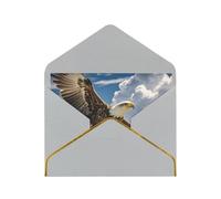 STVYUKL Carte de vœux avec enveloppes gris clair, carte « Thinking of You » avec un aigle, carte d'invitation de mariage, cartes vierges pour toutes les occasions 10,2 x 15,2 cm