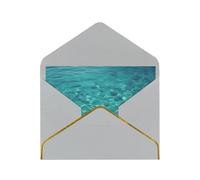 STVYUKL Carte de vœux avec enveloppes gris clair, carte « Thinking of You » - Bleu aqua piscine eau joyeux anniversaire mariage invitation vierge cartes de notes pour toutes les occasions 10,2 x 15,2