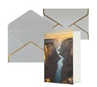 STVYUKL Carte de vœux avec enveloppes gris clair, carte Thinking of You Canyon at Sunset Happy Birthday Wedding Invitation vierges pour toutes les occasions 10 x 15 cm