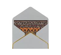 STVYUKL Carte de vœux avec enveloppes gris clair, carte Thinking of You, carte africaine en tissu boue, tribal pour joyeux anniversaire, mariage, cartes vierges pour toutes les occasions 10,2 x 15,2