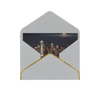 STVYUKL Carte de vœux avec enveloppes gris clair, carte Thinking of You City Seattle Happy Birthday Wedding Invitation Cartes vierges pour toutes les occasions 10 x 15 cm