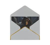 STVYUKL Carte de vœux avec enveloppes gris clair, carte « Thinking of You », « Grim Reaper » - Joyeux anniversaire mariage invitation vierge pour toutes les occasions 10 x 15 cm