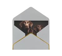 STVYUKL Carte de vœux avec enveloppes gris clair, carte « Thinking of You » - Labrador retriever marron - Invitation de mariage - Cartes vierges pour toutes les occasions 10 x 15 cm
