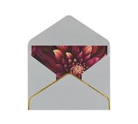 STVYUKL Carte de vœux avec enveloppes gris clair, carte Thinking of You, rouge vin, fleur artistique, carte d'invitation de mariage, cartes vierges pour toutes les occasions 10,2 x 15,2 cm