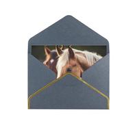 STVYUKL Carte de vœux avec enveloppes noires, carte « Thinking of You », adorable cheval, joyeux anniversaire, mariage, invitation vierge, cartes de notes pour toutes les occasions, 10,2 x 15,2 cm