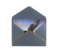STVYUKL Carte de vœux avec enveloppes noires, carte « Thinking of You » - Aigle à tête blanche volant - Happy Birthday Wedding Invitation - Cartes vierges pour toutes les occasions 10 x 15 cm