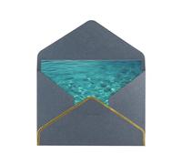 STVYUKL Carte de vœux avec enveloppes noires, carte « Thinking of You » - Bleu - Aqua Pool Water - Happy Birthday Wedding Invitation - Cartes vierges pour toutes les occasions 10 x 15 cm