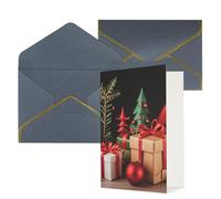STVYUKL Carte de vœux avec enveloppes noires, carte « Thinking of You » - Décoration de Noël - Cadeau de Noël, anniversaire, mariage, invitation - Cartes vierges pour toutes les occasions - 10 x 15 cm