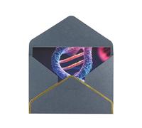 STVYUKL Carte de vœux avec enveloppes noires, carte « Thinking of You » - DNA Genetic Helix - Happy Birthday Wedding Invitation - Cartes vierges pour toutes les occasions 10 x 15 cm