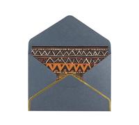 STVYUKL Carte de vœux avec enveloppes noires, carte « Thinking of You » en tissu africain tribal pour joyeux anniversaire mariage cartes vierges pour toutes les occasions 10,2 x 15,2 cm