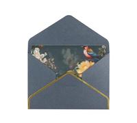 STVYUKL Carte de vœux avec enveloppes noires, carte « Thinking of You » - Fleurs et oiseaux - Invitation de mariage - Cartes vierges pour toutes les occasions 10 x 15 cm