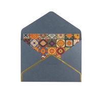 STVYUKL Carte de vœux avec enveloppes noires, carte Thinking of You, groupe de motifs géométriques marocains, invitations de mariage, cartes vierges pour toutes les occasions 10,2 x 15,2 cm
