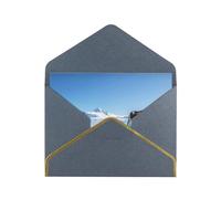 STVYUKL Carte de vœux avec enveloppes noires, carte « Thinking of You » - Pingouin Antarctique Ice - Joyeux anniversaire mariage - Cartes vierges pour toutes les occasions - 10,2 x 15,2 cm