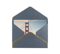 STVYUKL Carte de vœux avec enveloppes noires, carte « Thinking of You » - Pont du Golden Gate Bridge - Cartes vierges pour toutes les occasions - 10,2 x 15,2 cm