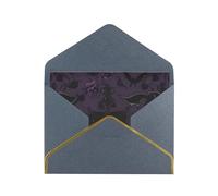 STVYUKL Carte de vœux avec enveloppes noires, carte « Thinking of You » - Violet/noir - Goth - Invitation de mariage - Cartes vierges pour toutes les occasions 10 x 15 cm
