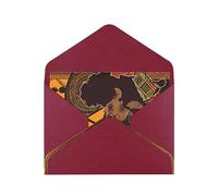 STVYUKL Carte de vœux avec enveloppes rouge foncé, carte africaine, motif ethnique, joyeux anniversaire, mariage, carte vierge pour toutes les occasions, 10,2 x 15,2 cm