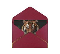 STVYUKL Carte de vœux avec enveloppes rouge foncé, carte « Thinking of You » avec tigre et pattes, carte d'invitation de mariage, cartes vierges pour toutes les occasions 10,2 x 15,2 cm