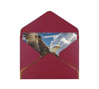 STVYUKL Carte de vœux avec enveloppes rouge foncé, carte « Thinking of You » avec un aigle, carte d'invitation de mariage, cartes vierges pour toutes les occasions 10 x 15 cm
