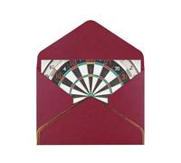 STVYUKL Carte de vœux avec enveloppes rouge foncé, carte « Thinking of You », cible de fléchettes, carte d'anniversaire de mariage, cartes vierges pour toutes les occasions 10,2 x 15,2 cm