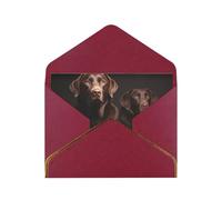 STVYUKL Carte de vœux avec enveloppes rouge foncé, carte « Thinking of You », labrador retriever, joyeux anniversaire, mariage, carte vierge pour toutes les occasions 10 x 15 cm