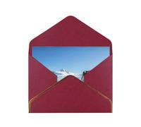 STVYUKL Carte de vœux avec enveloppes rouge foncé, carte « Thinking of You » - Pingouin Antarctique Ice - Joyeux anniversaire mariage - Cartes vierges pour toutes les occasions - 10,2 x 15,2 cm