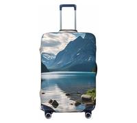 STVYUKL Cook National Park Landscape Lot de 2 housses de bagage personnalisées, élastiques et lavables pour valises de 45,7 à 81,3 cm, Noir , S