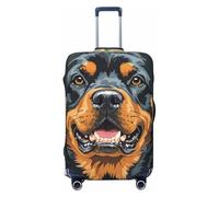 STVYUKL Cool Rottweiler Dog Art Lot de 2 housses de bagage personnalisées, élastiques et lavables pour valises de 45,7 à 81,3 cm, Noir , L