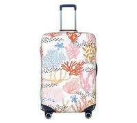 STVYUKL Coral Reef Housse de bagage personnalisée élastique lavable Housse de protection pour valise Auti-Scratch Convient aux bagages de 45,7 à 81,3 cm, Noir , L