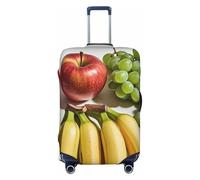 STVYUKL Fresh Fruits Lot de 2 housses de bagage personnalisées, élastiques et lavables pour valises de 45,7 à 81,3 cm, Noir , S