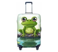 STVYUKL Frog In A Pond1 Housse de bagage personnalisée élastique lavable Housse de protection pour valise Auti-Scratch pour bagages de 45,7 à 81,3 cm, Noir , M