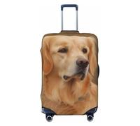 STVYUKL Golden Retriever Housse de bagage personnalisée élastique lavable Housse de protection pour valise Auti-Scratch pour bagages de 45,7 à 81,3 cm, Noir , XL