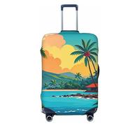 STVYUKL Hello Hawaii Housse de bagage personnalisée élastique lavable Housse de protection pour valise Auti-Scratch Convient aux bagages de 45,7 à 81,3 cm, Noir , L