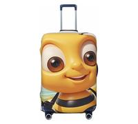 STVYUKL Honey Bee Housse de bagage personnalisée élastique lavable Housse de protection pour valise Auti-Scratch Convient aux bagages de 45,7 à 81,3 cm, Noir , XL