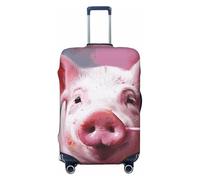 STVYUKL Housse de bagage en forme de cochon - Housse de protection pour valise élastique lavable - Protection contre les rayures - Convient aux bagages de 45,7 à 81,3 cm, Noir , XL