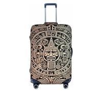 STVYUKL Housse de bagage motif calendrier Maya End of the World - Housse de protection pour valise élastique lavable - Protection contre les rayures - Convient aux bagages de 45,7 à 81,3 cm, Noir , XL