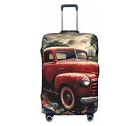 STVYUKL Housse de bagage patriotique ancienne rouge du 4 juillet, housse de valise élastique lavable personnalisée, protection contre les rayures, convient aux bagages de 45,7 à 81,3 cm, Noir , L