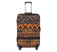 STVYUKL Housse de bagage tribal africaine en tissu boueux personnalisé, élastique, lavable, protection contre les rayures, convient aux bagages de 45,7 à 81,3 cm, Noir , M