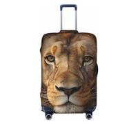 STVYUKL Housse de protection pour valise motif tête de lion africaine personnalisée, élastique, lavable, protection contre les rayures, convient aux bagages de 45,7 à 81,3 cm, Noir , XL