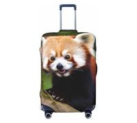 STVYUKL Little Red Panda Housse de bagage personnalisée élastique lavable Housse de protection pour valise Auti-Scratch pour bagages de 45,7 à 81,3 cm, Noir , L