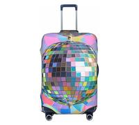 STVYUKL Lot de 2 housses de bagage à motif boule disco personnalisées, élastiques et lavables, protection contre les rayures, convient aux bagages de 45,7 à 81,3 cm, Noir , S