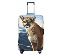 STVYUKL Panther Mountain Lion Housse de bagage personnalisée élastique lavable Housse de protection pour valise Auti-Scratch pour bagages de 45,7 à 81,3 cm, Noir , M
