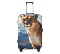 STVYUKL Panther & Mountain Lion Housse de bagage personnalisée élastique lavable Housse de protection pour valise Auti-Scratch pour bagages de 45,7 à 81,3 cm, Noir , L