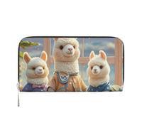 STVYUKL Portefeuille pour femme avec fermeture éclair en cuir synthétique pour téléphone, sac à main en alpagas ensemble, porte-cartes organisateur, noir, taille unique, Noir , Taille unique