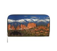 STVYUKL Portefeuille pour femme en cuir synthétique avec fermeture éclair pour téléphone, sac à main Pikes Peak Colorado porte-cartes Organisateur, noir, taille unique, Noir , Taille unique