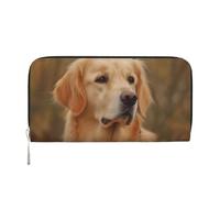 STVYUKL Portefeuille pour femme en cuir synthétique avec fermeture éclair pour téléphone, sac à main Golden Retriever, porte-cartes, noir, taille unique, Noir , Taille unique