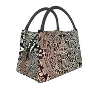 STVYUKL Sac à déjeuner isotherme réutilisable et étanche avec calendrier maya pour homme et femme, travail, pique-nique, voyage