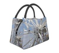 STVYUKL Sac à déjeuner isotherme réutilisable et étanche - Grande roue grise - Pour homme et femme - Pour le travail, les pique-niques, les voyages