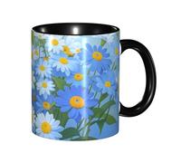 STVYUKL Tasse à café 325 ml en céramique avec prise en main confortable - Tasses fantaisie « Do Not Forget Me » - Pour la maison et le bureau