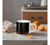 STVYUKL Tasse à café en céramique de 445 ml, tasse à café amusante avec grande poignée, tasse à thé Old West Guitar Tasse cadeau pour latte, cacao, café blanc